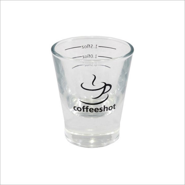 Coffeeshot Glass 2oz Lined At 0.5 / 1.0 / 1.5 Floz