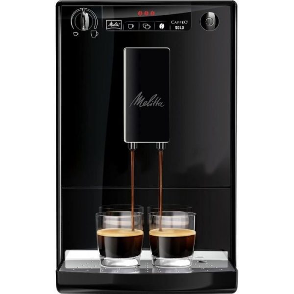 MELITTA E950-222 Automatic espresso machine with Caffeo Solo grinder - Pure Black